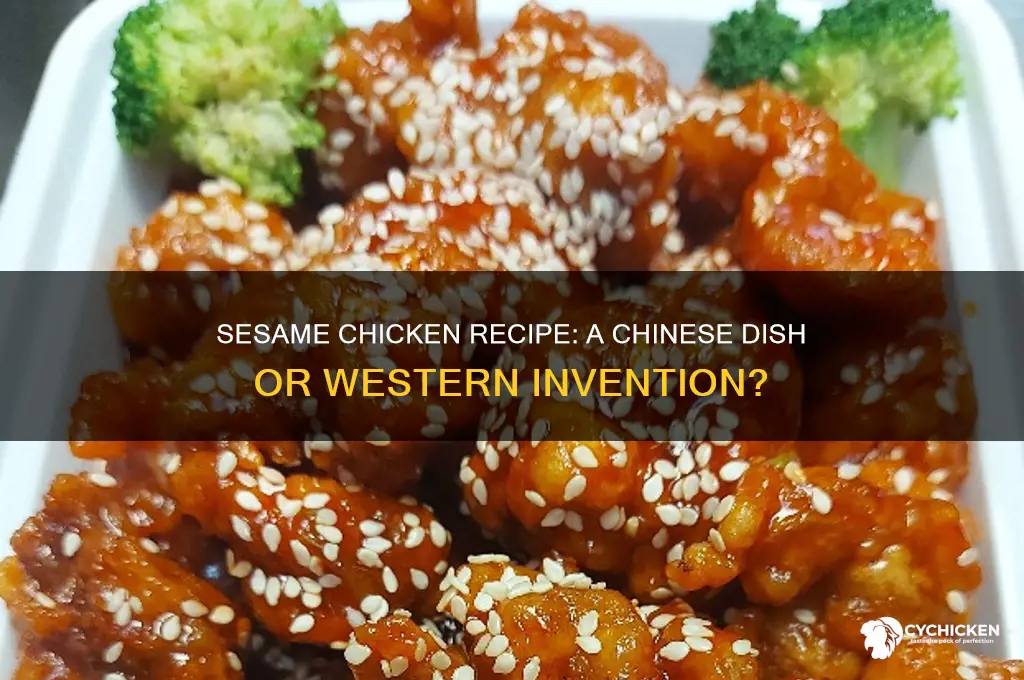 is the sesame chicken reciple found in china