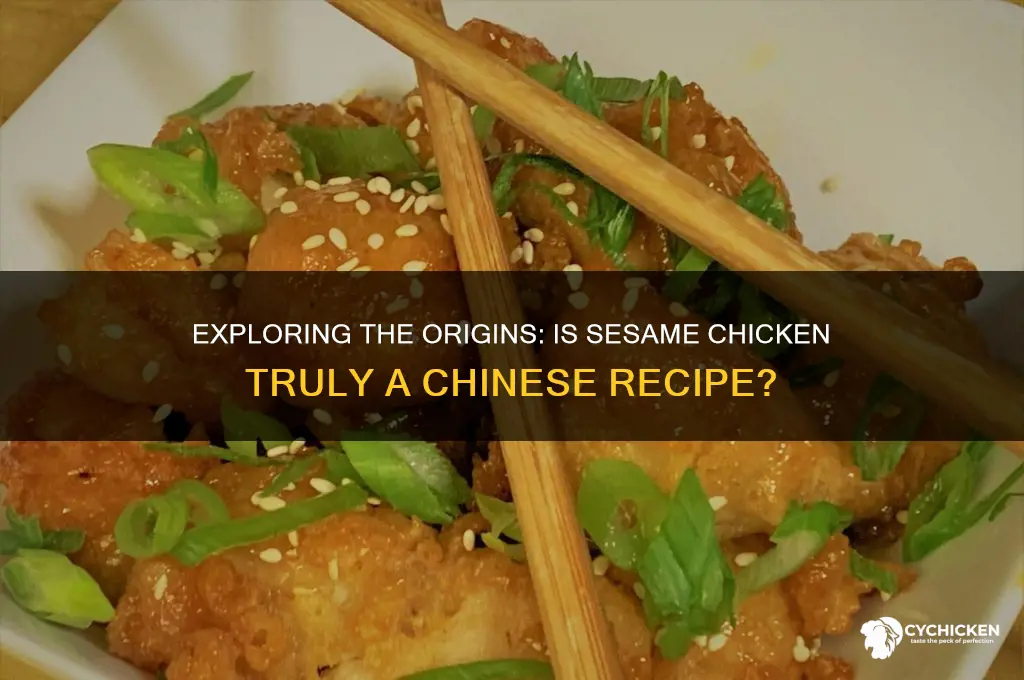 is the sesame chicken reciple found in cina