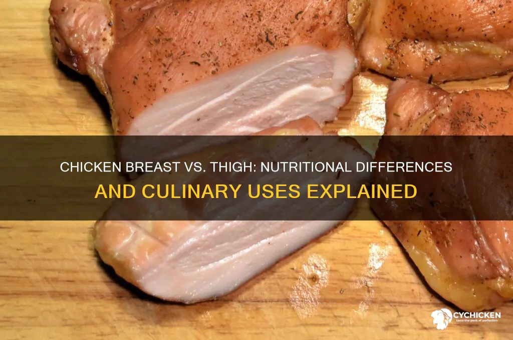 is there a big difference between chicken breast and thigh