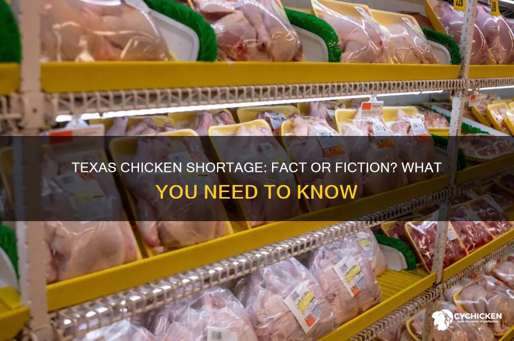 is there a chicken shortage in texas