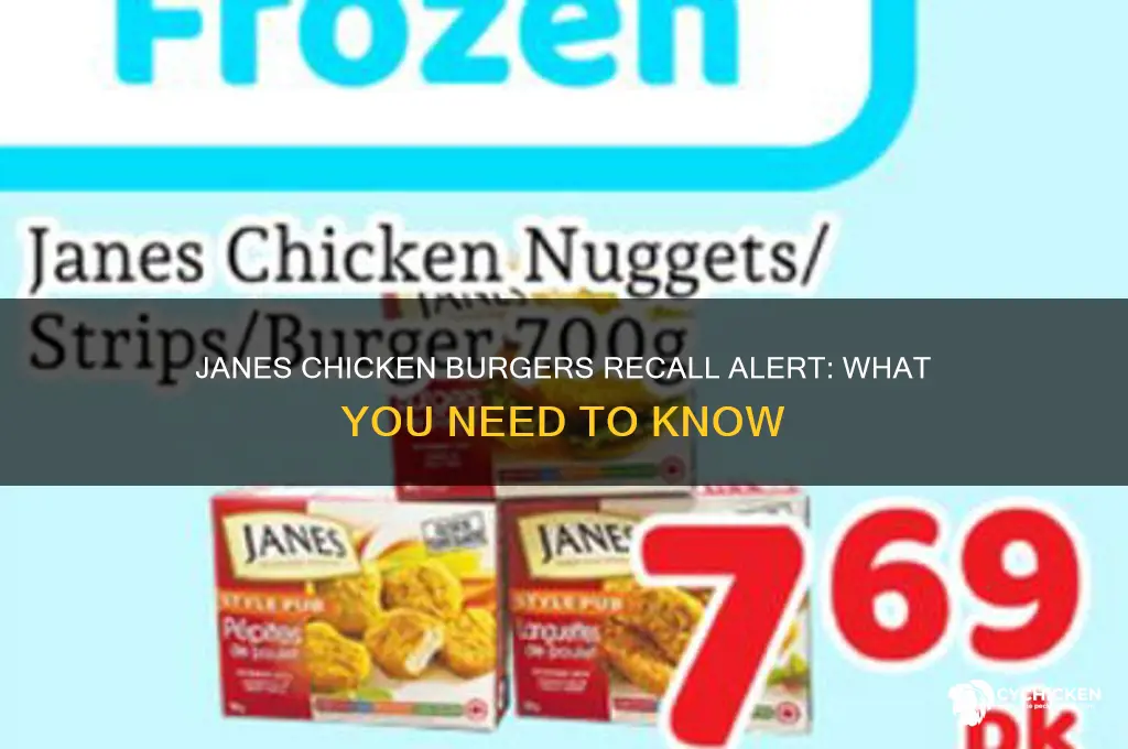 is there a recall on janes chicken burgers