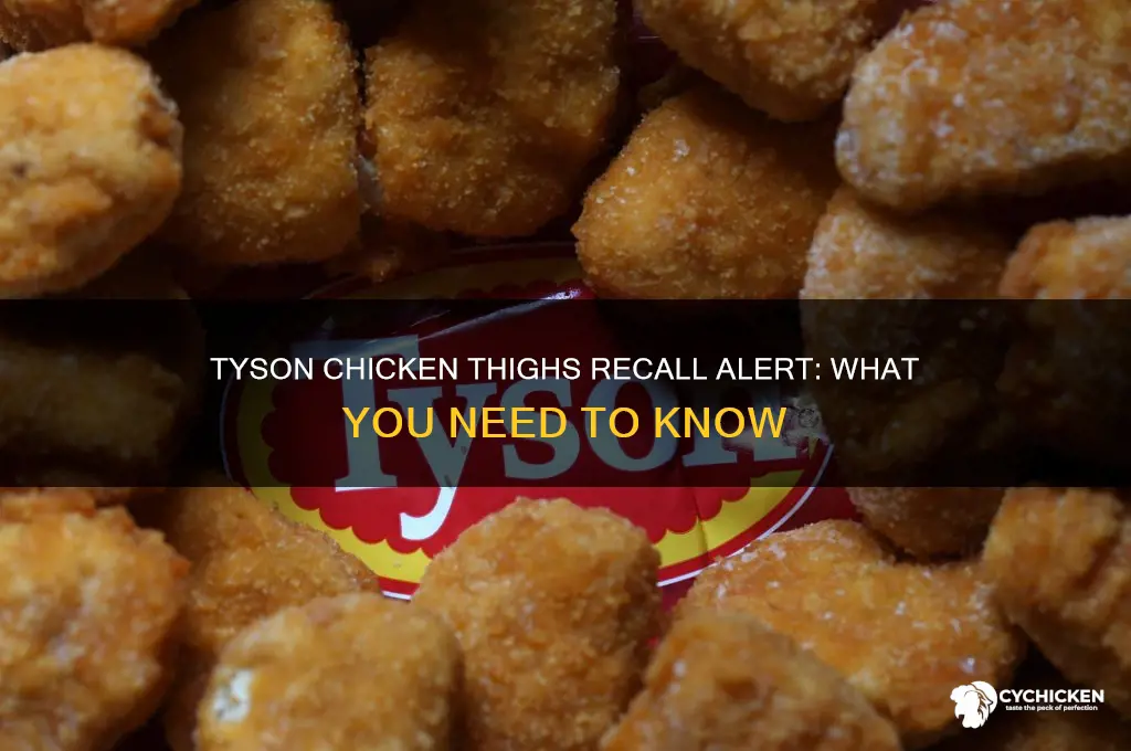 is there a recall on tyson chicken thighs