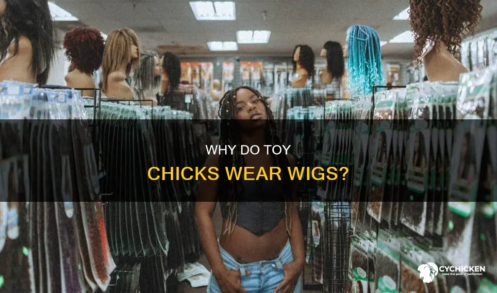 is there a story behind the toy chicks with wigs