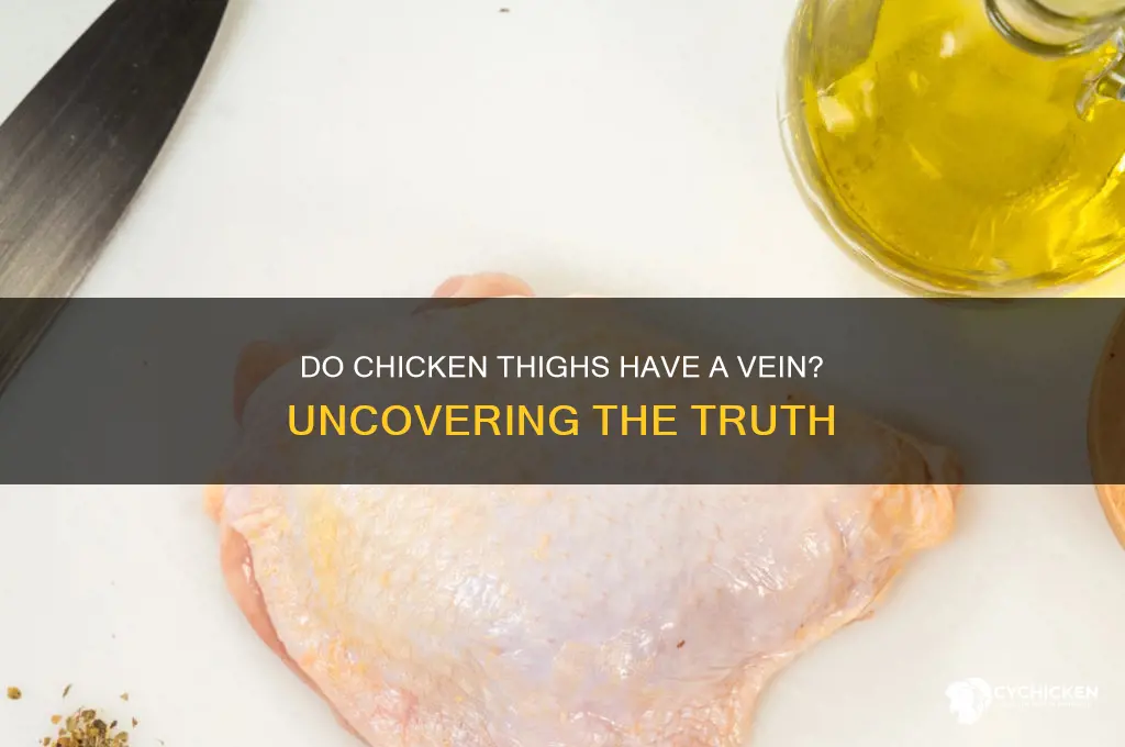 is there a vein that runs trhough chicken thighs