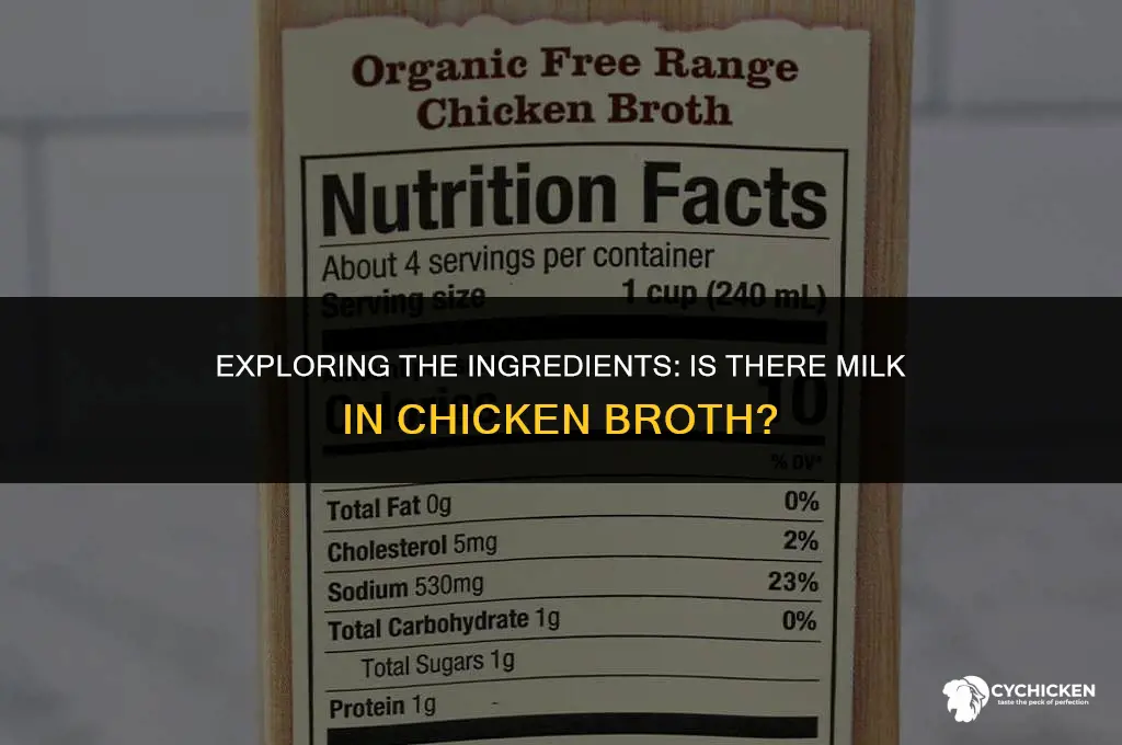 is there any milk product in chicken broth