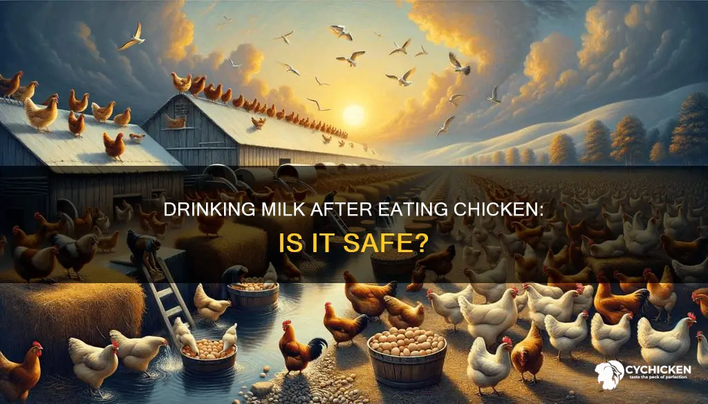 is there any problem in drinking milk after chicken