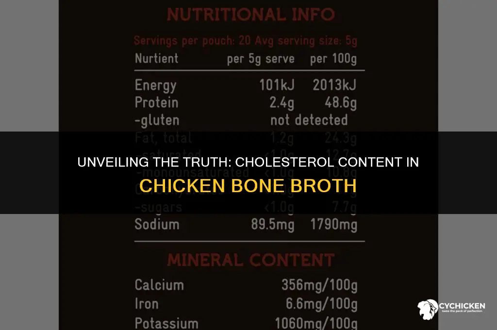 is there cholesterol in chicken bone broth
