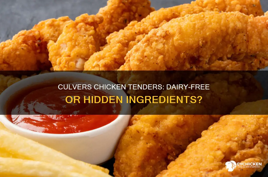 is there dairy in culvers chicken tenders