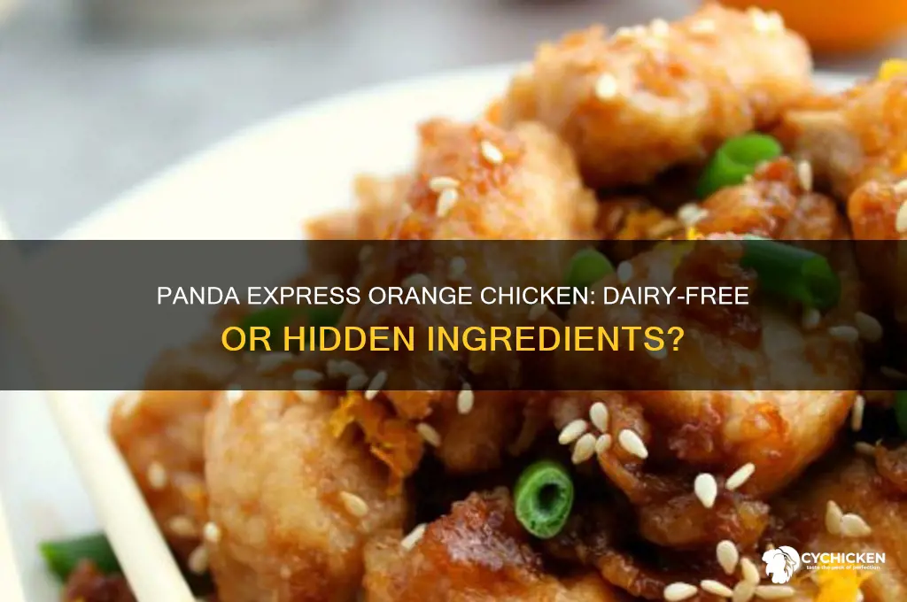 is there dairy in panda express orange chicken