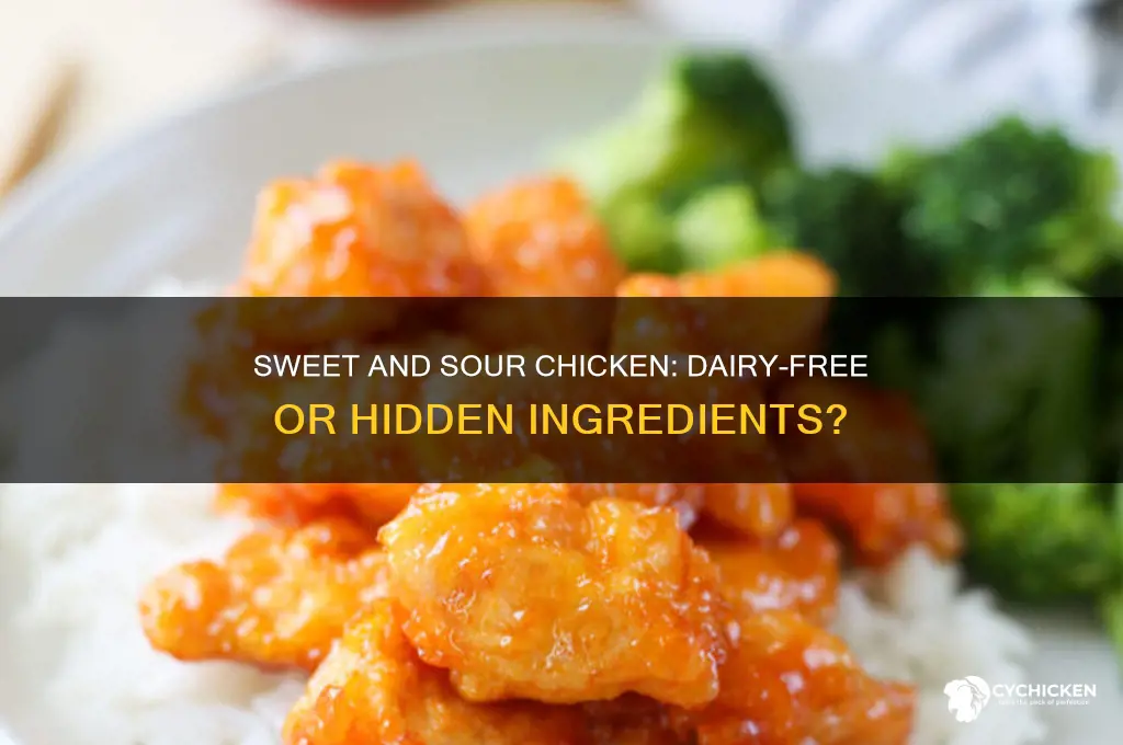 is there dairy in sweet and sour chicken
