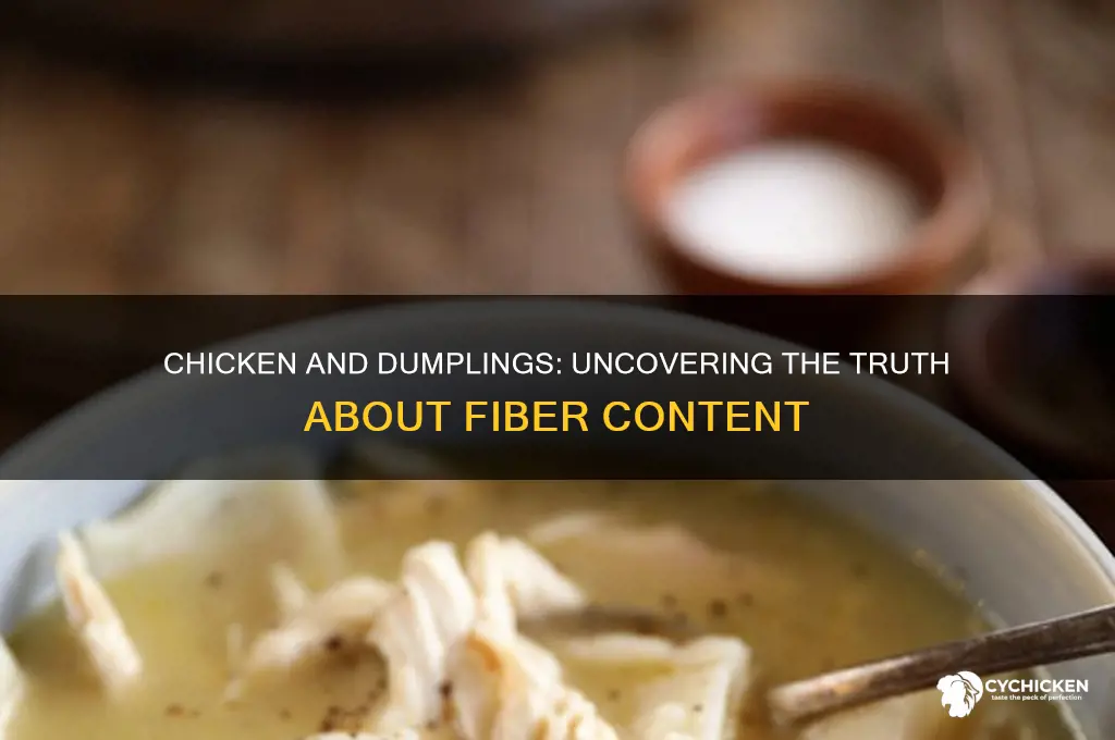 is there fiber in chicken and dumplings
