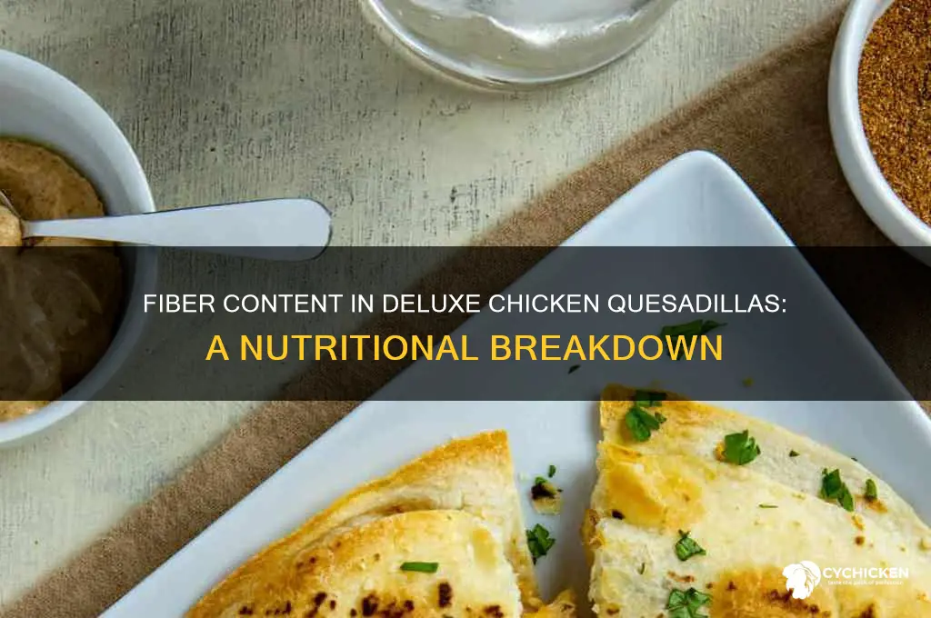 is there fiber in deluxe chicken quesadilla