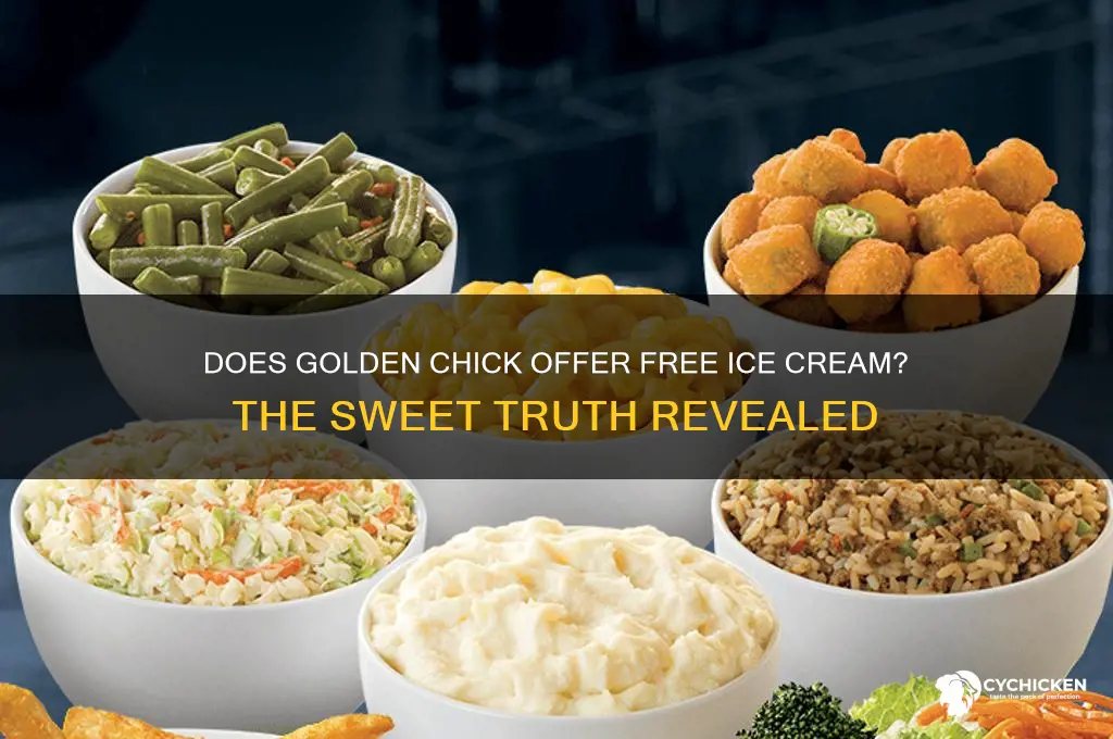 is there free ice cream at golden chick