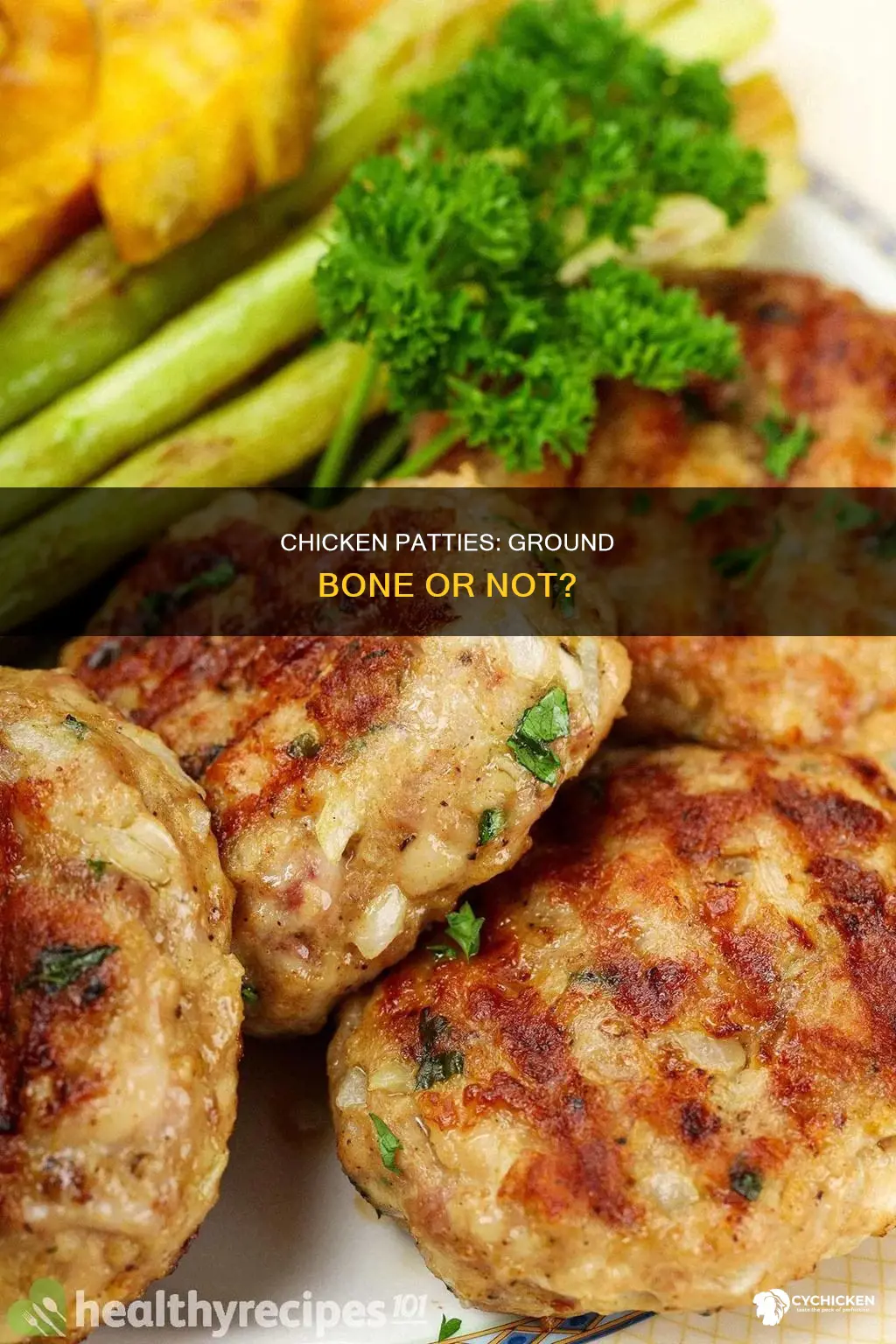 is there grond bone in pre shaped chicken patties