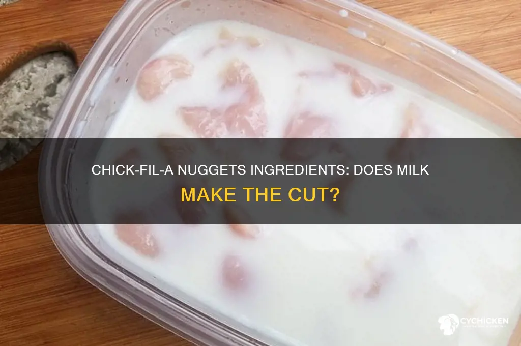 is there milk in chick fil a nuggets