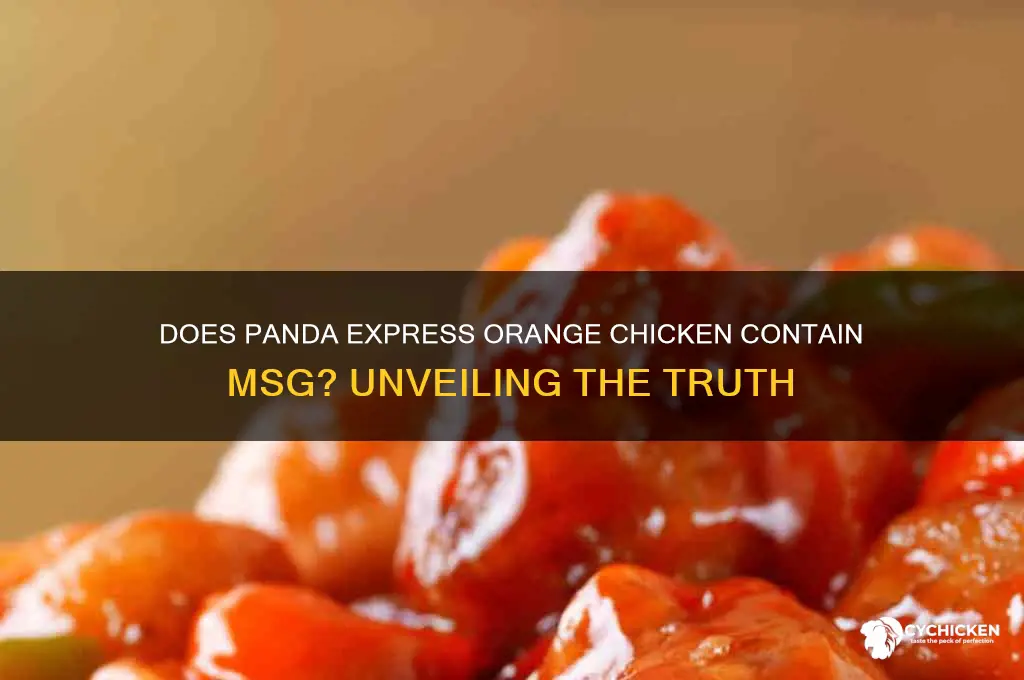 is there msg in panda express orange chicken