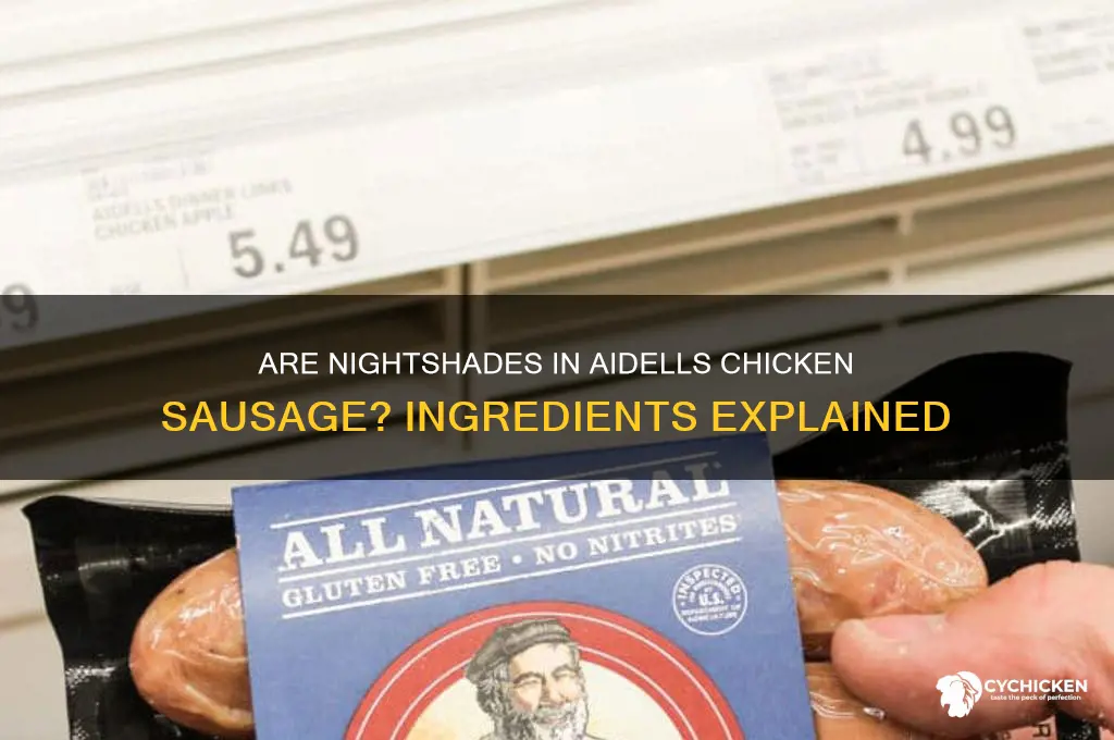 is there nightshades in aidells chicken sausage