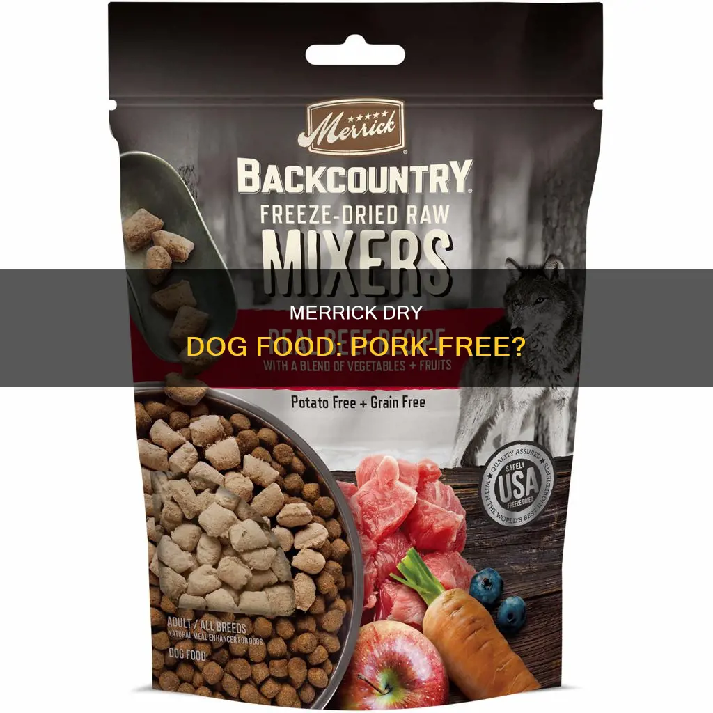 is there pork meal in merrick chicken dry dog food