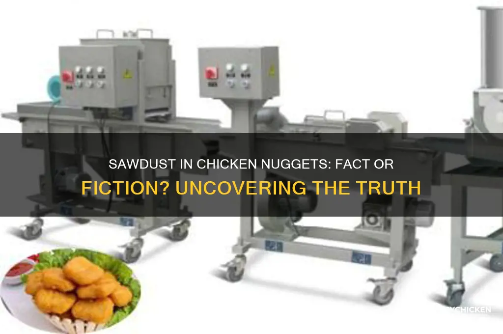 is there sawdust in chicken nuggets