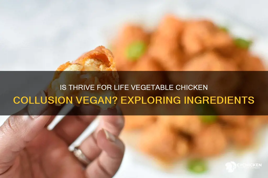 is thrive for life vegtibal chicken coullion vegan