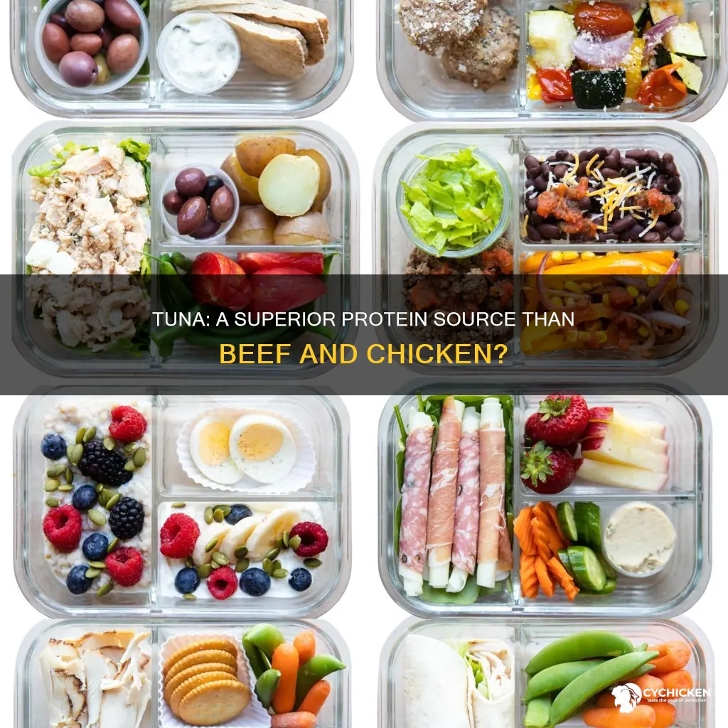 is tuna fish a better protien than beef and chicken