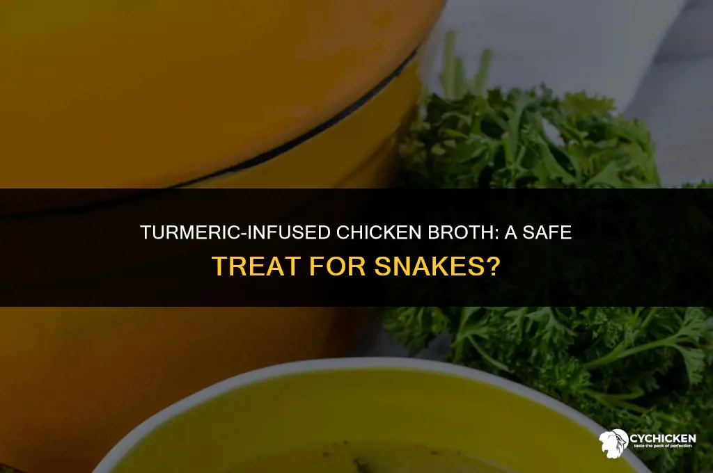 is turmeric in chicken broth ok for feeding snakes