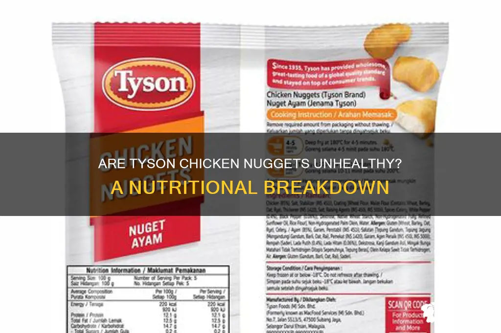 is tyson chicken nuggets bad for you