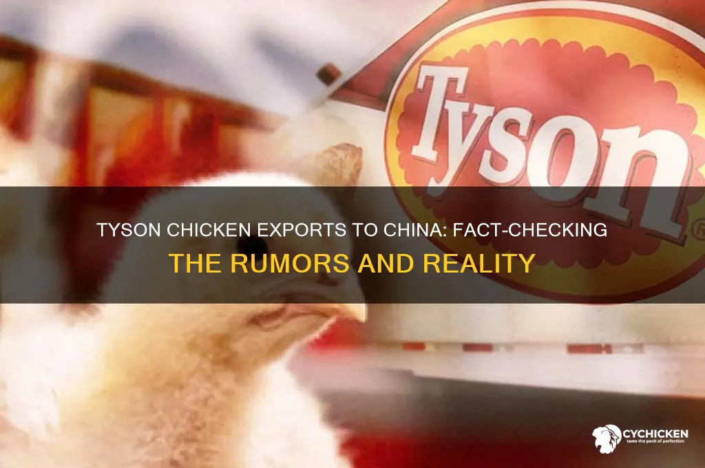 is tyson sending their chicken to china