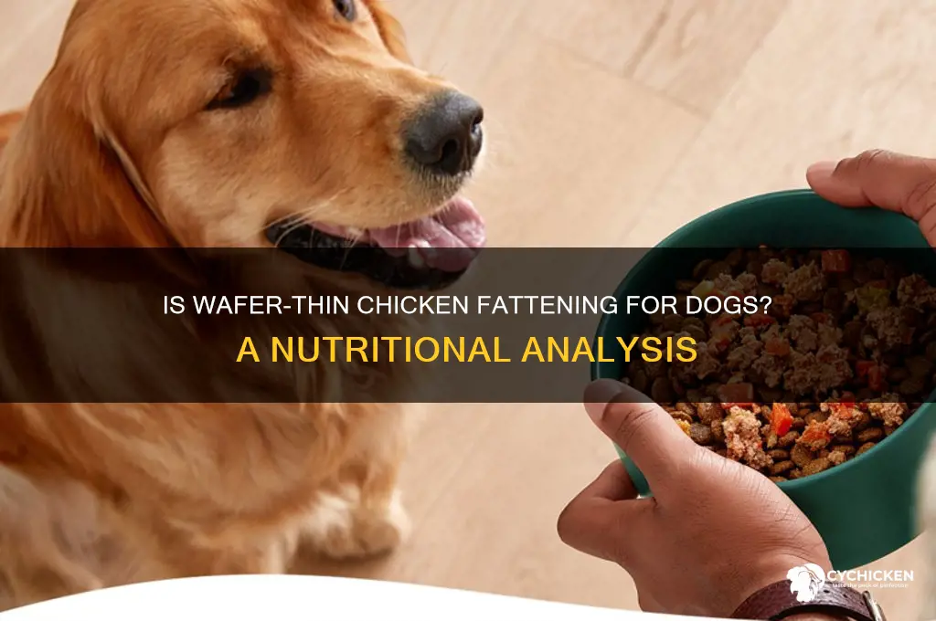 is wafer thin chicken fatteningfor a dog