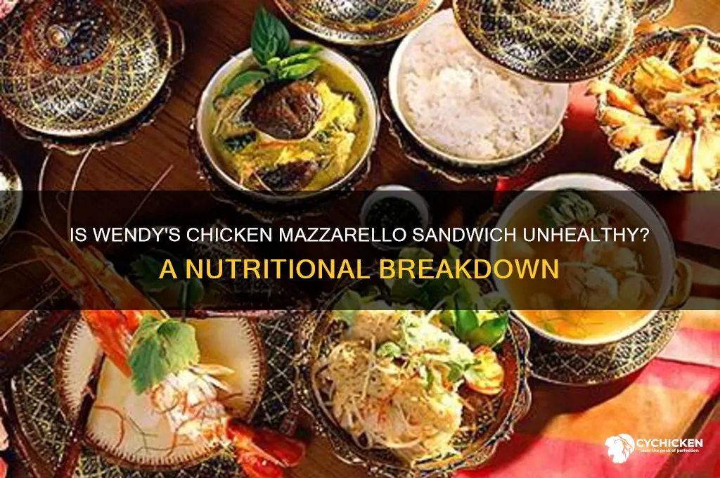 is wendys chicken mazzarelo sandwich bad for you