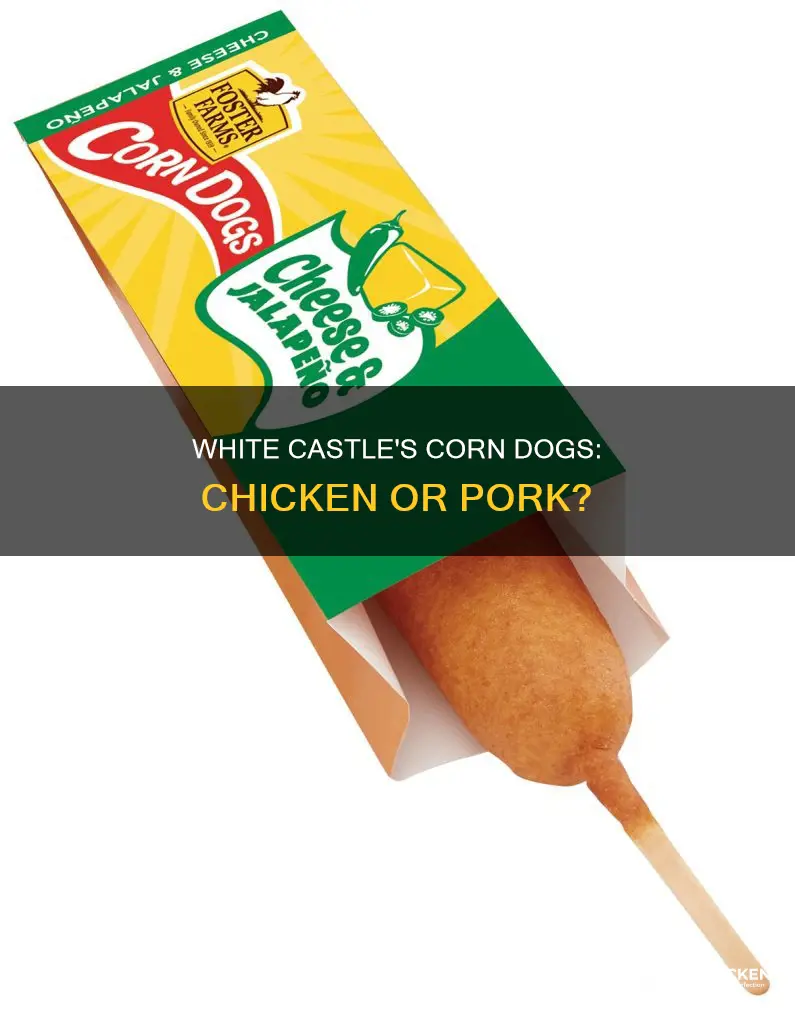 is white castle corn dogs made with chicken franks