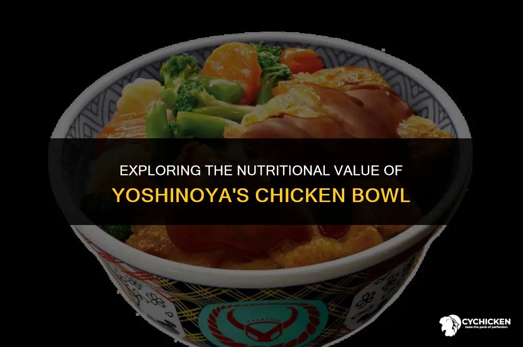 is yoshinoya chicken bowl healthy