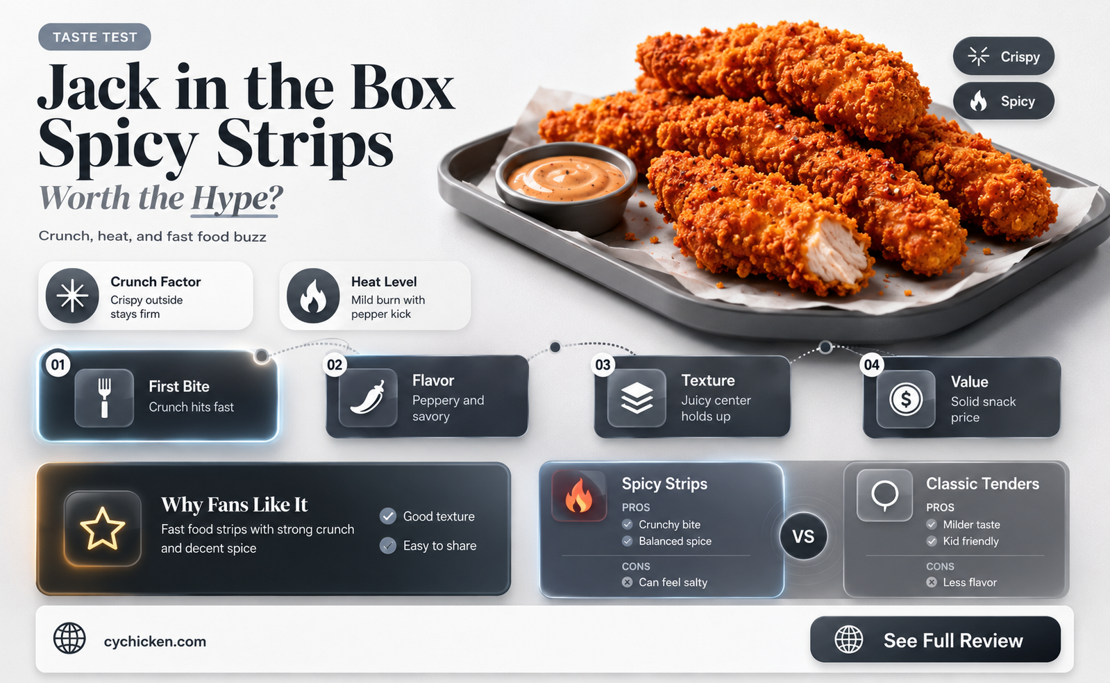 are spicy chicken strips reall spicy jack in the box