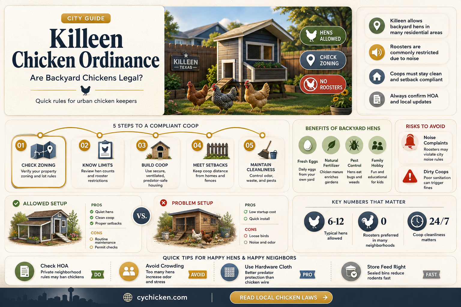 are chickens legal in killeen chicken ordinance