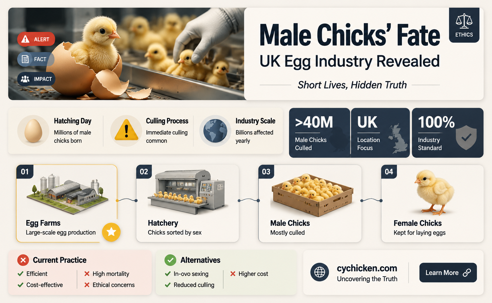 are male chicks killed in the uk