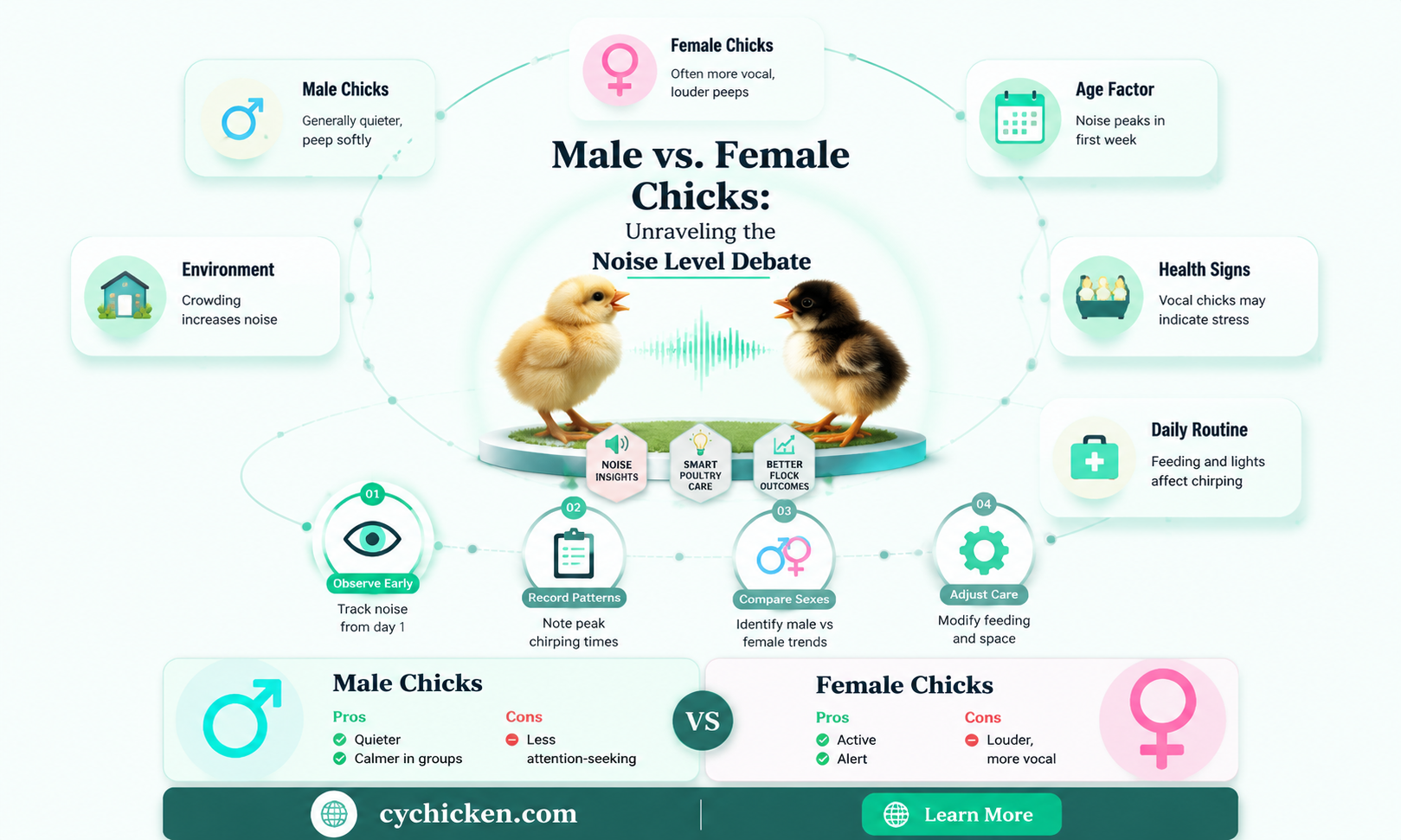 are male chicks louder than female chicks
