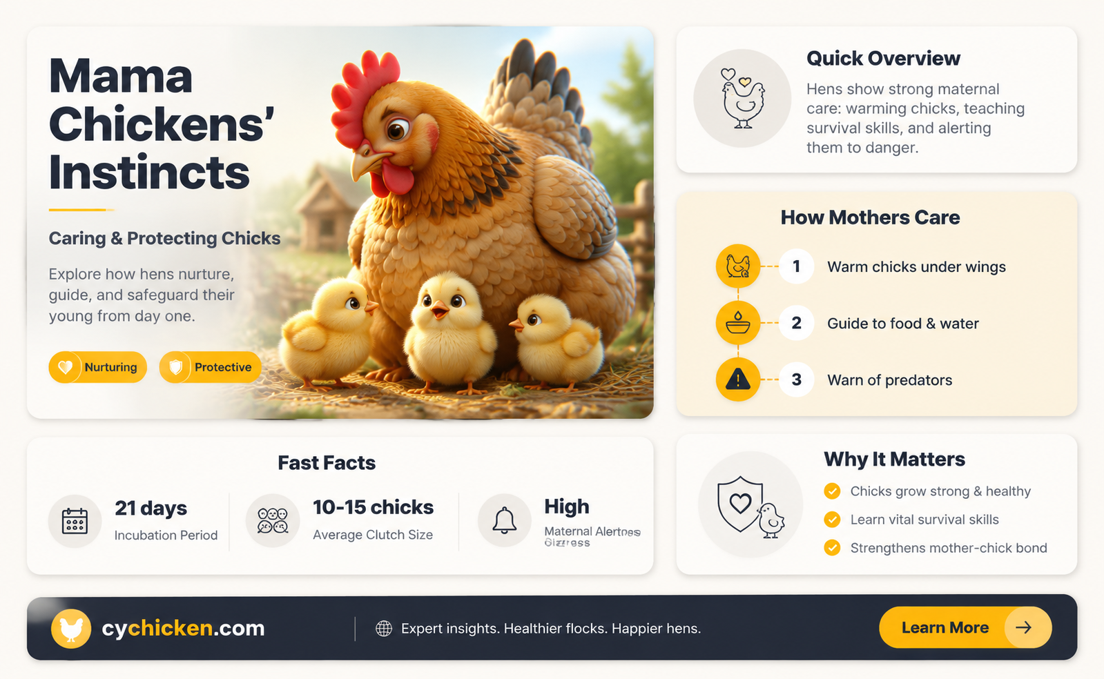 are mama chickens maternall toward their chicks