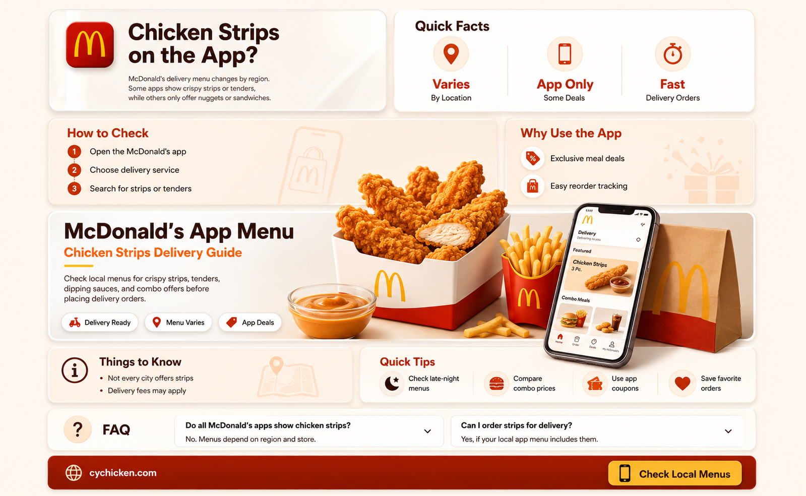 are chicken strips on the mcdonald