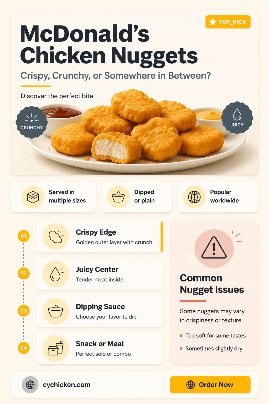 are mcdonalds chicken nuggets crispy or crunchy