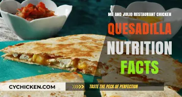 Me and Julio's Chicken Quesadilla: Nutrition Facts Revealed