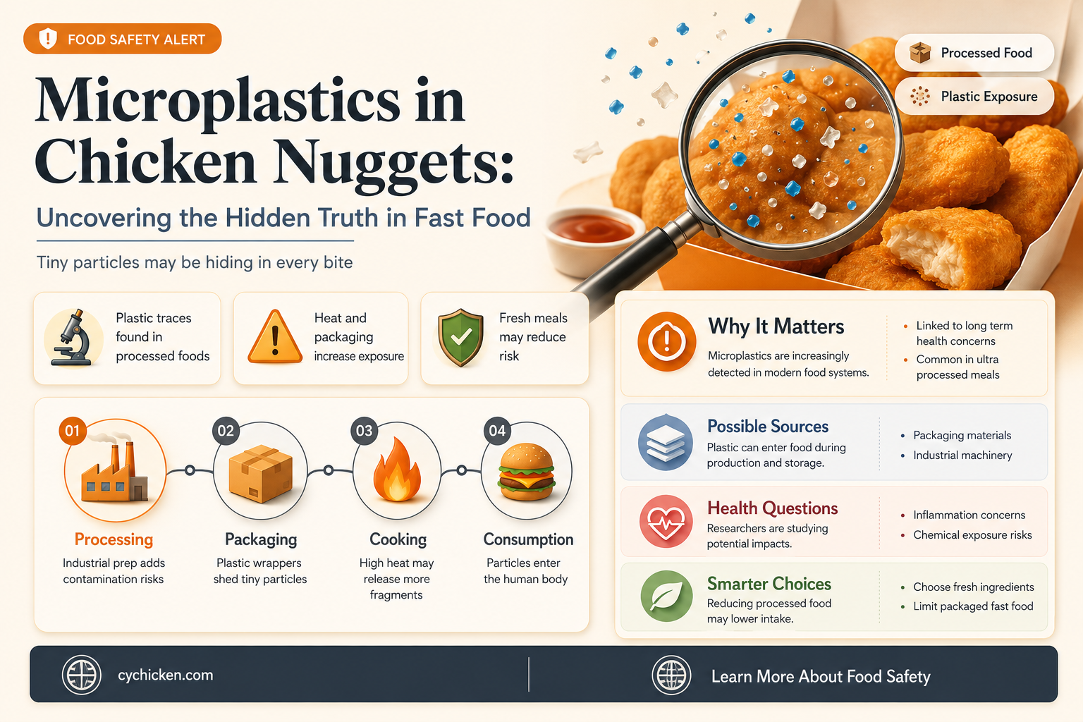 are there microplastics in chicken nuggets