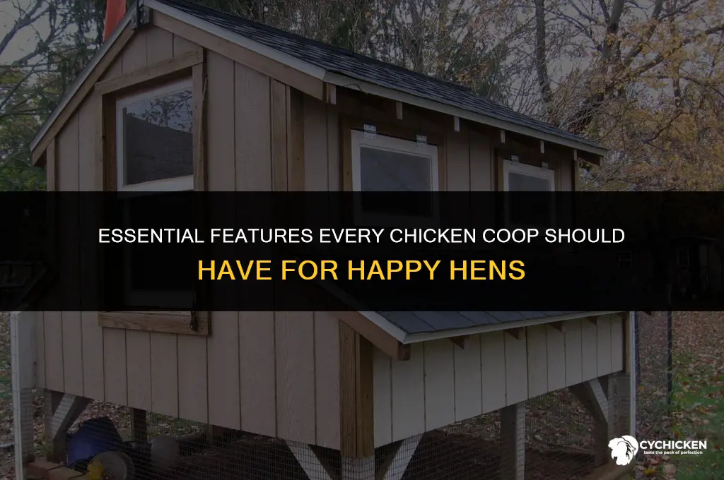 must have chicken coop features