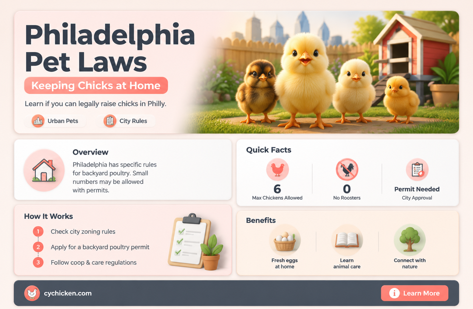 are chicks legal to have as pet in philadelphia