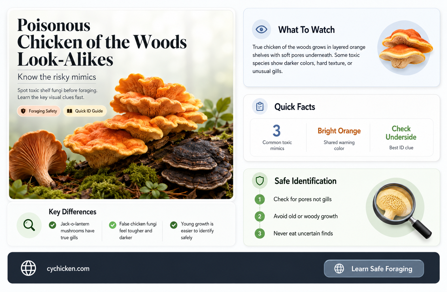 are there poisonous chicken of the woods look alikes