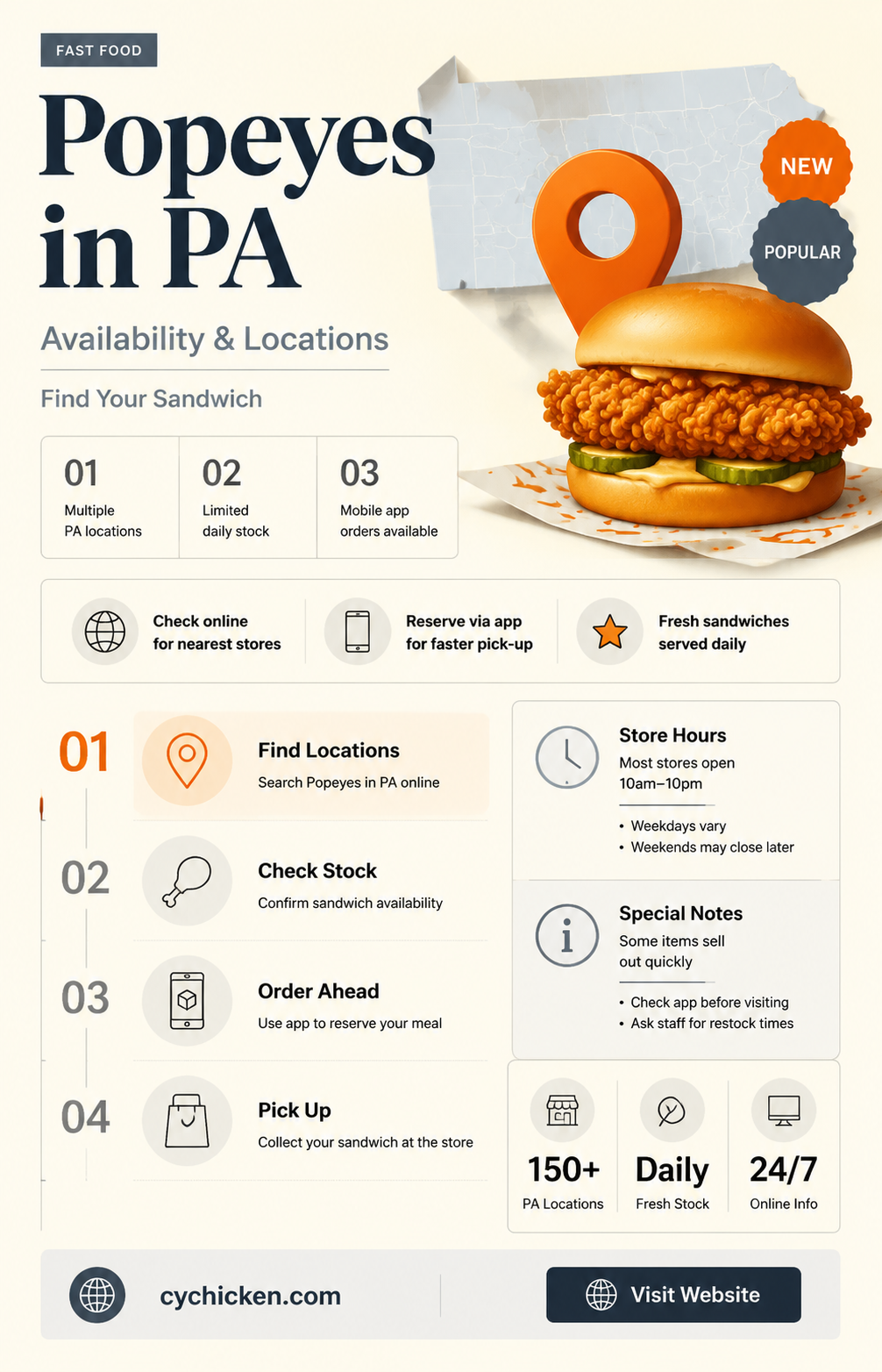 are popeyes chicken sandwiches in pennsylvania