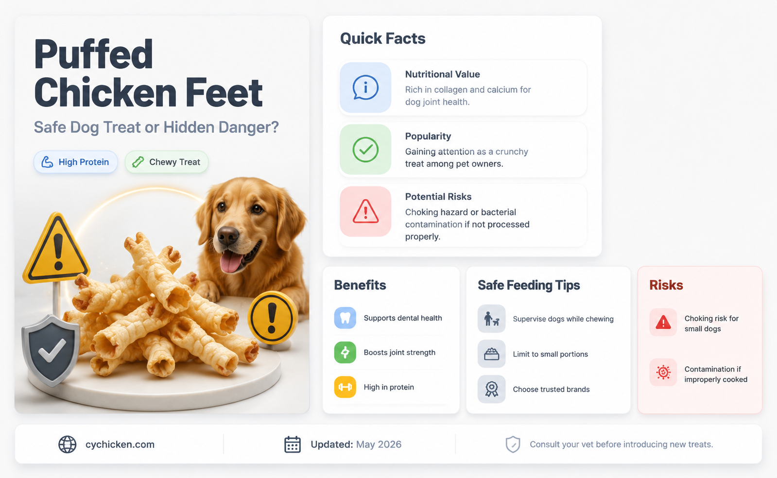 are puffed chicken feet safe for dogs