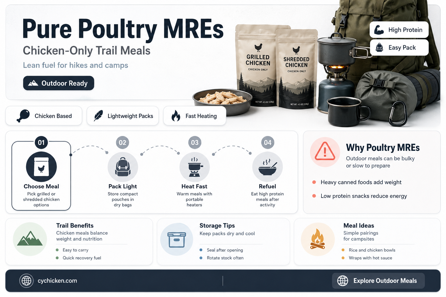 are there any mres with only chicken