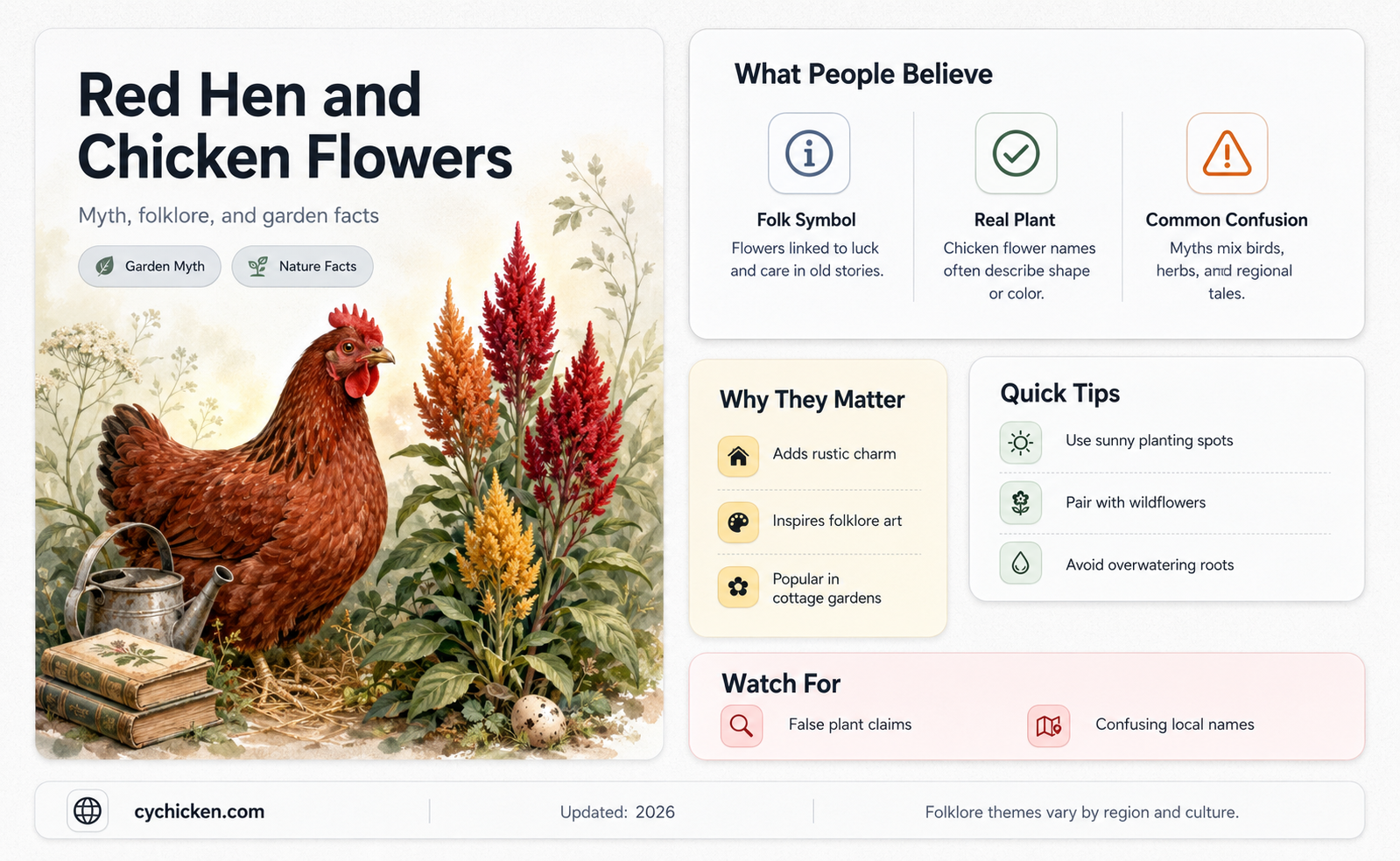 are there red hen and chicken flowers