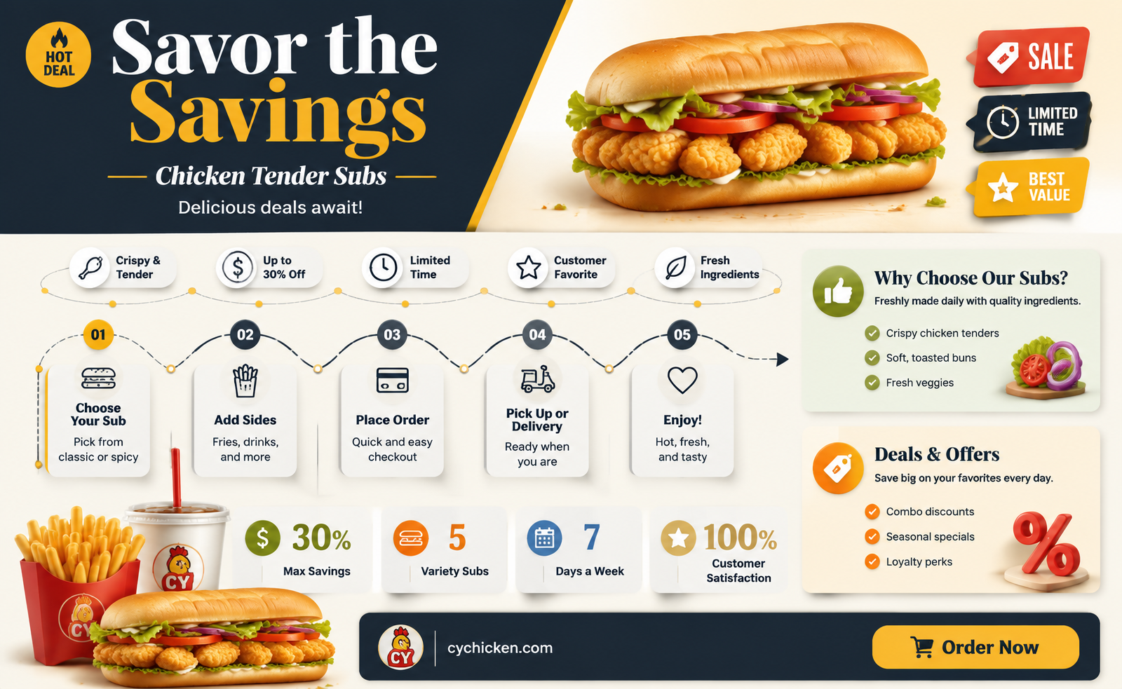are chicken tender subson sale