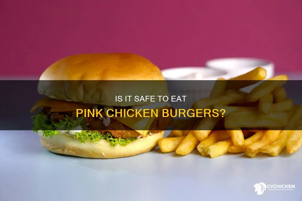 should a chicken burger be a little pink onthe inside